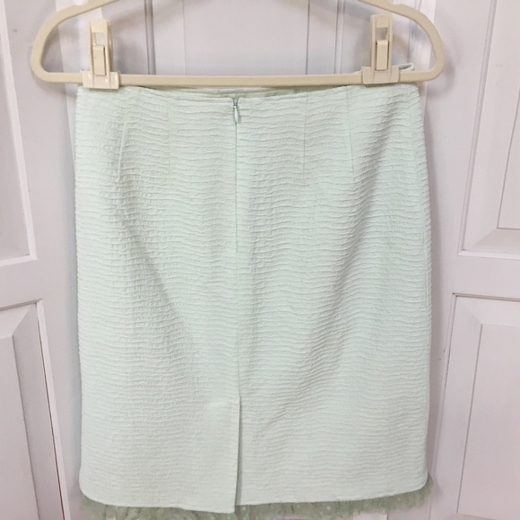 Rickie Freeman Teri John Pastel Green Textured Skirt - Picture 11 of 16